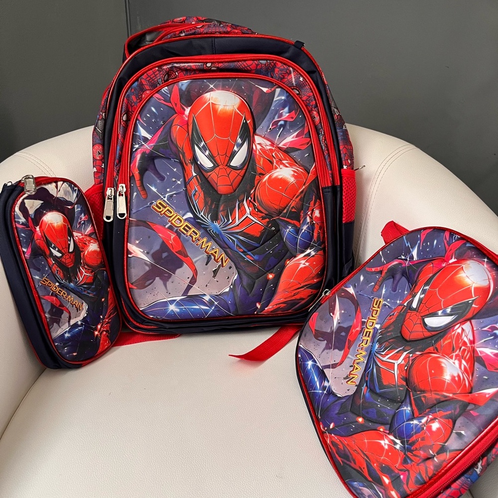 Spider-Man Kids Backpack Set - Red and Blue
